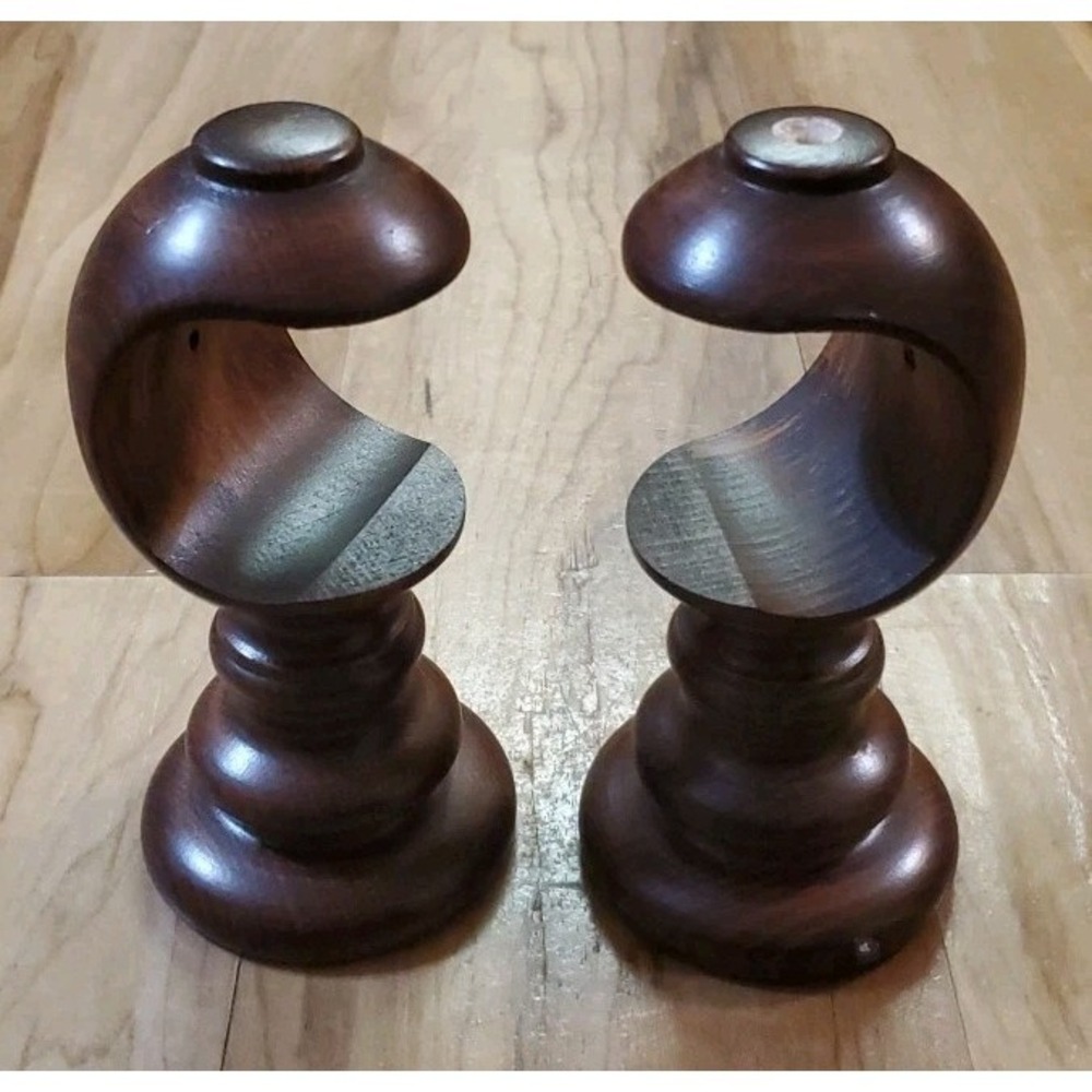 2 Curtain Rod Bracket Wooden Rod Brackets Drapery Curtain Single Bracket